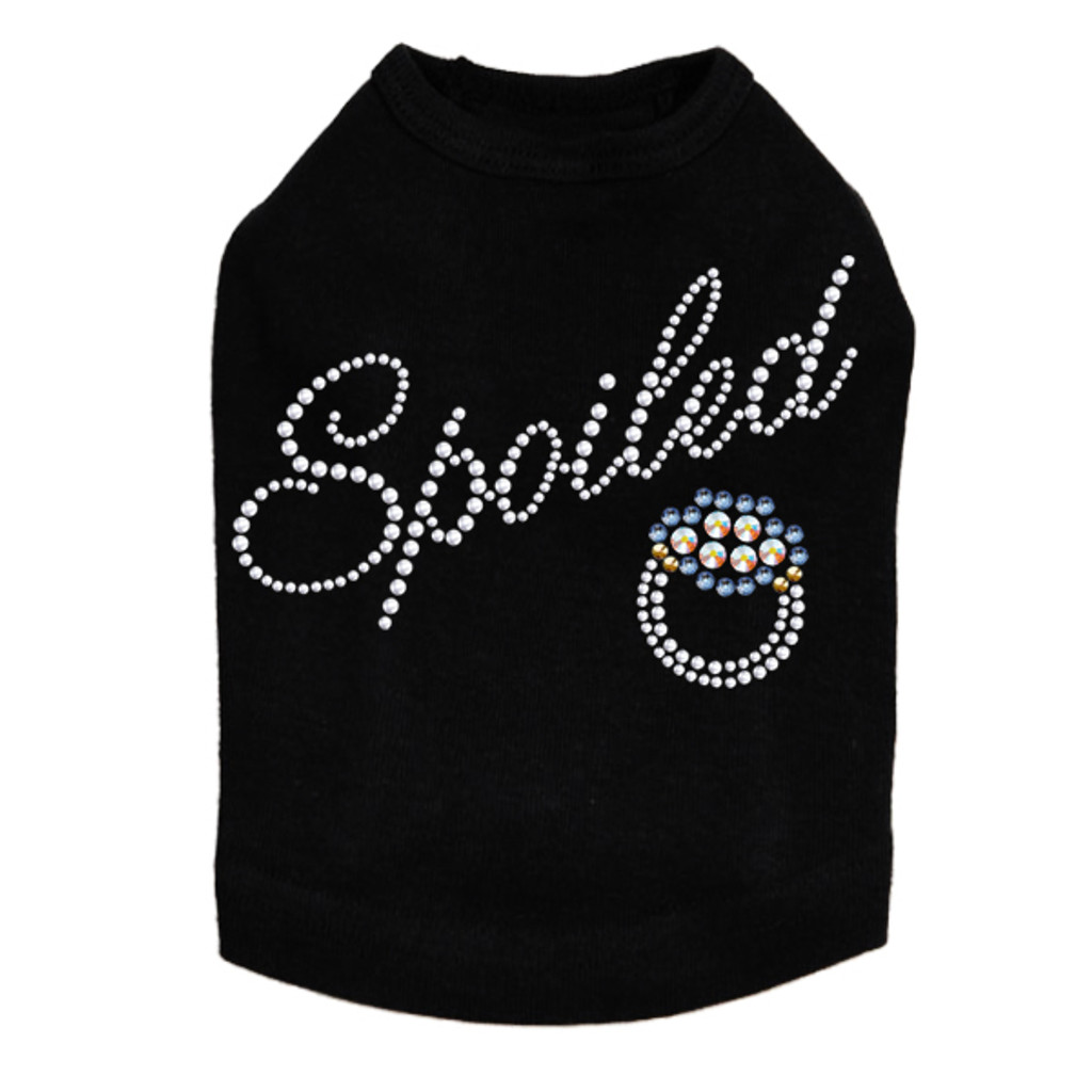 Spoiled - Swarovski Saphire Ring - Dog Tank