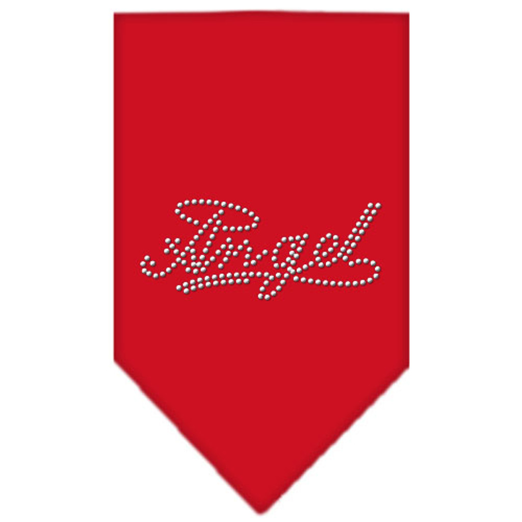 Angel Rhinestone Bandana - Red