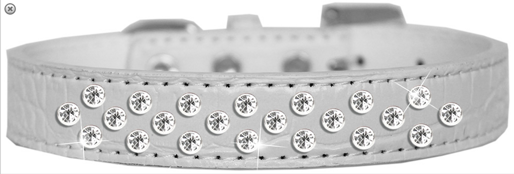 Sprinkles Clear Jewel Croc Dog Collar