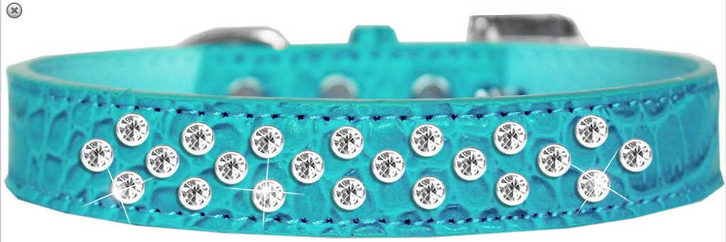 Sprinkles Clear Jewel Croc Dog Collar