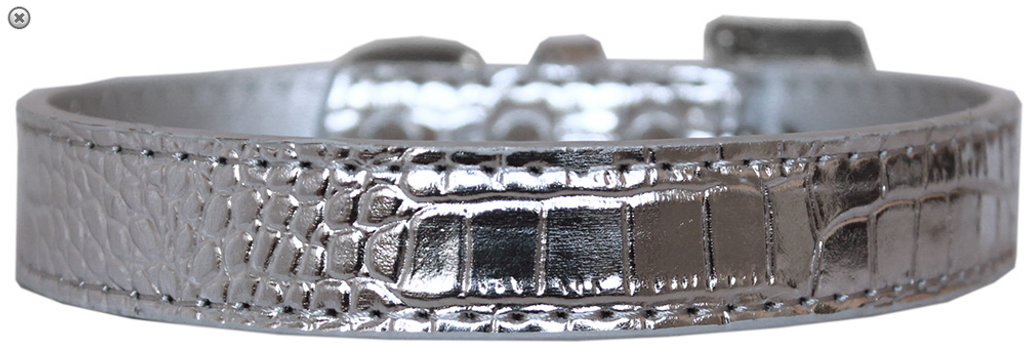 Tulsa Plain Croc Dog Collar