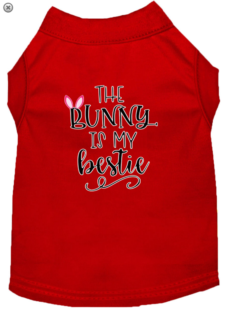 Bunny is my Bestie Screen Print Dog Shirt