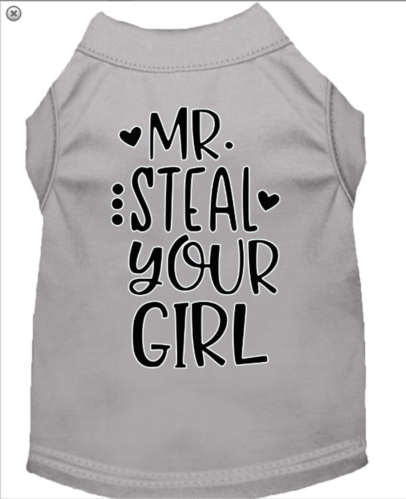 Mr. Steal your Girl Screen Print Dog Shirt