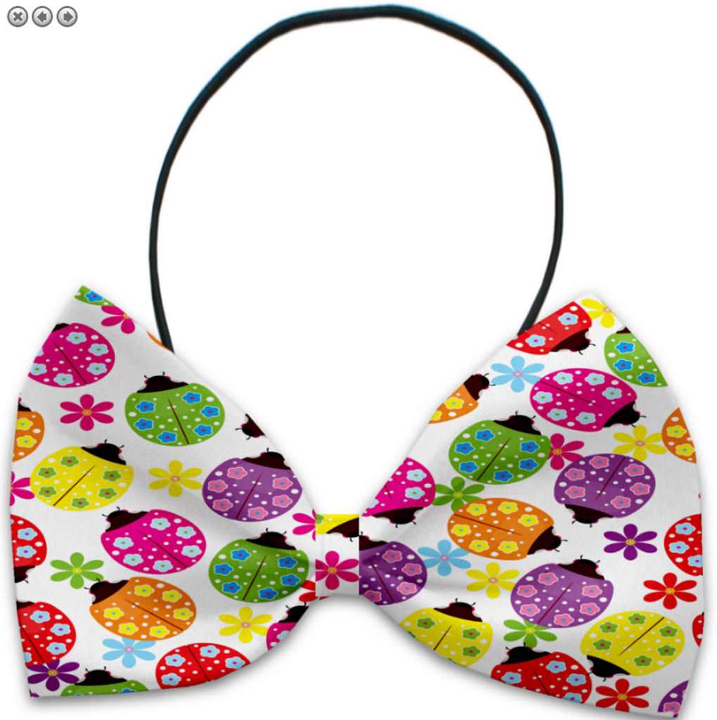 Bright Ladybugs Pet Bow Tie