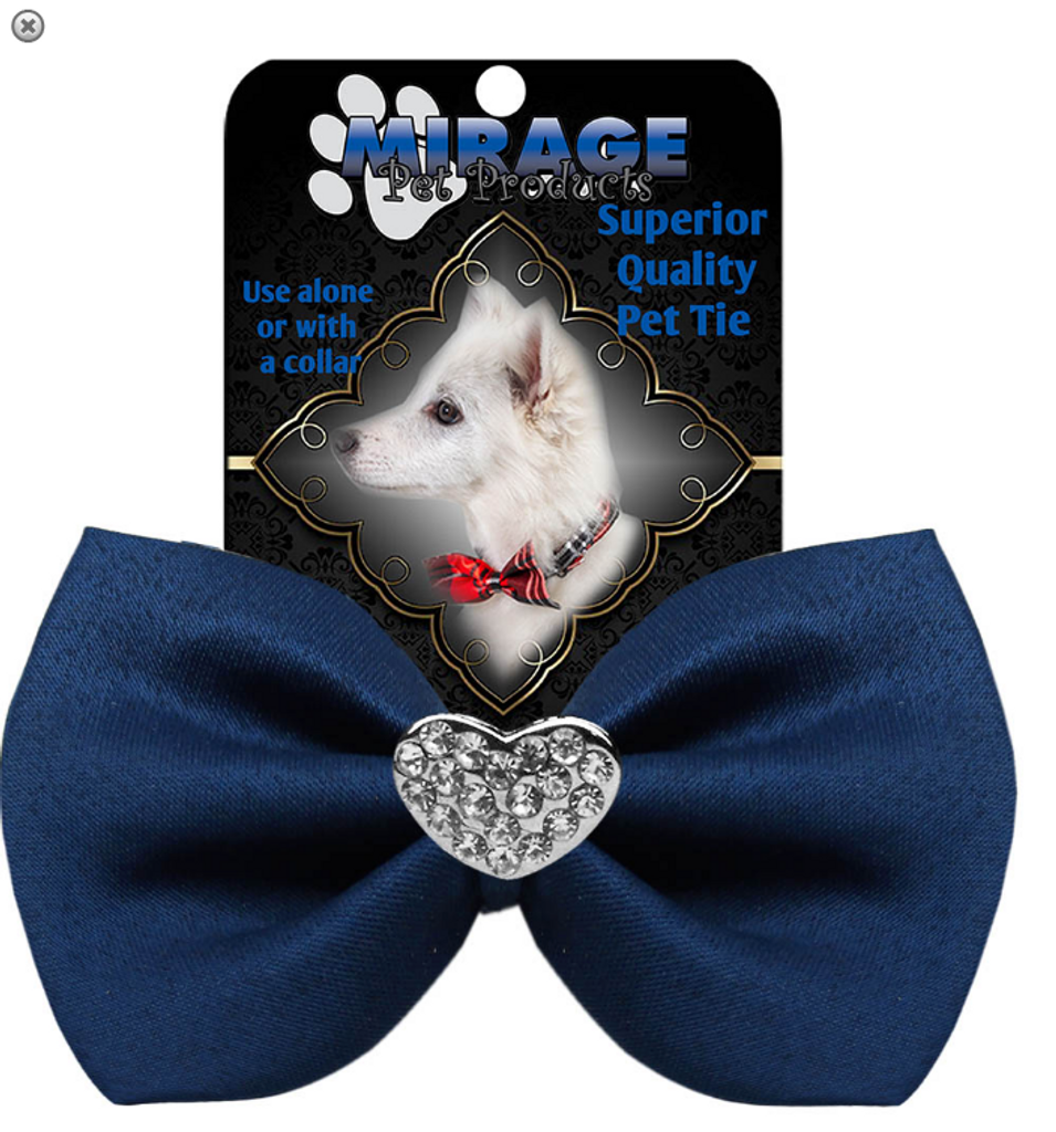 Crystal Heart Widget Pet Bowtie