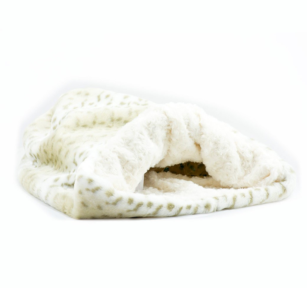 Cream Lynx Cuddle Sak with Ivory Curly Sue Lining 2