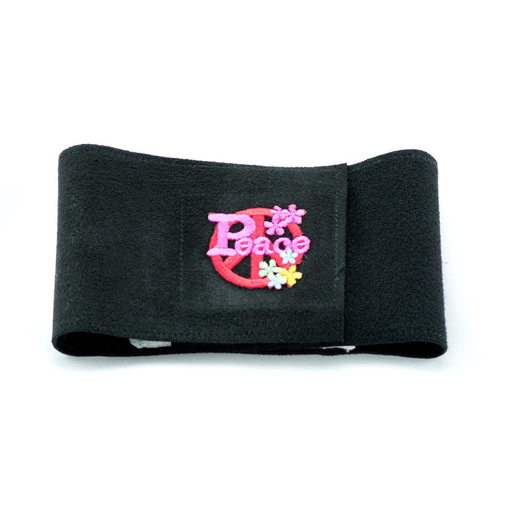 Black and Pink Peace Symbol Wizz Band 