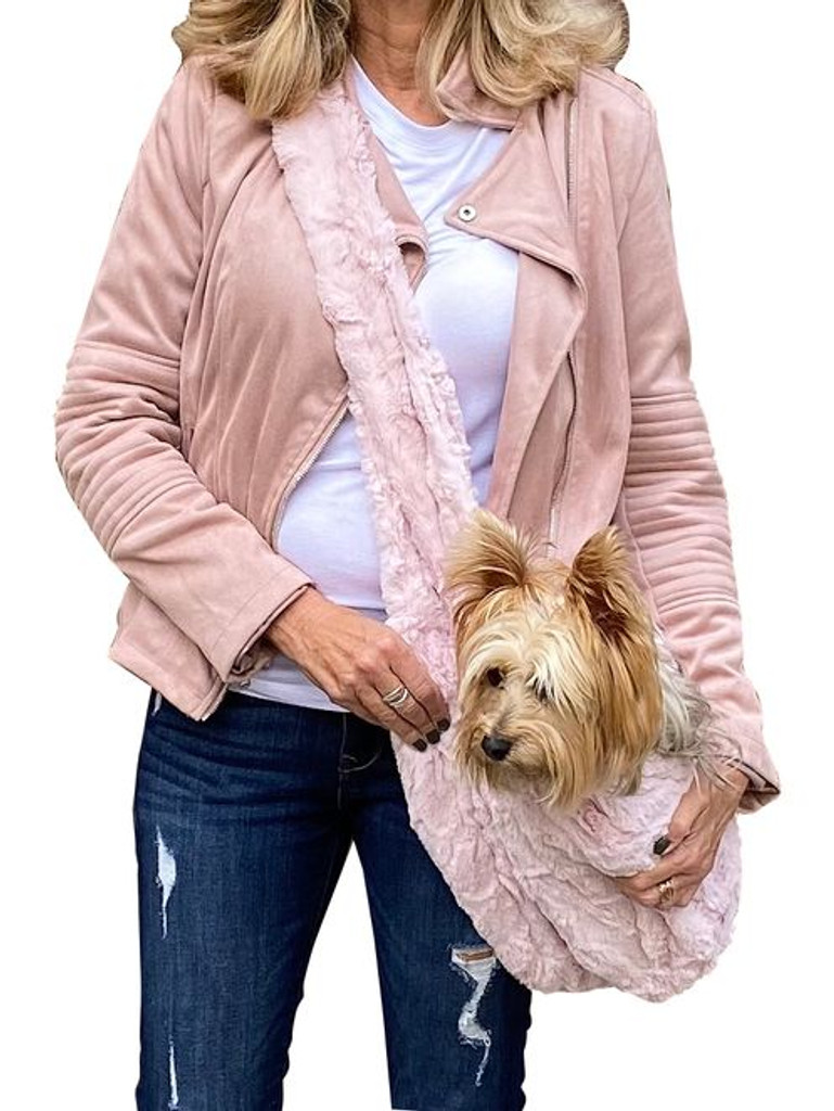 Adjustable Furbaby Sling bag, Blush Bella