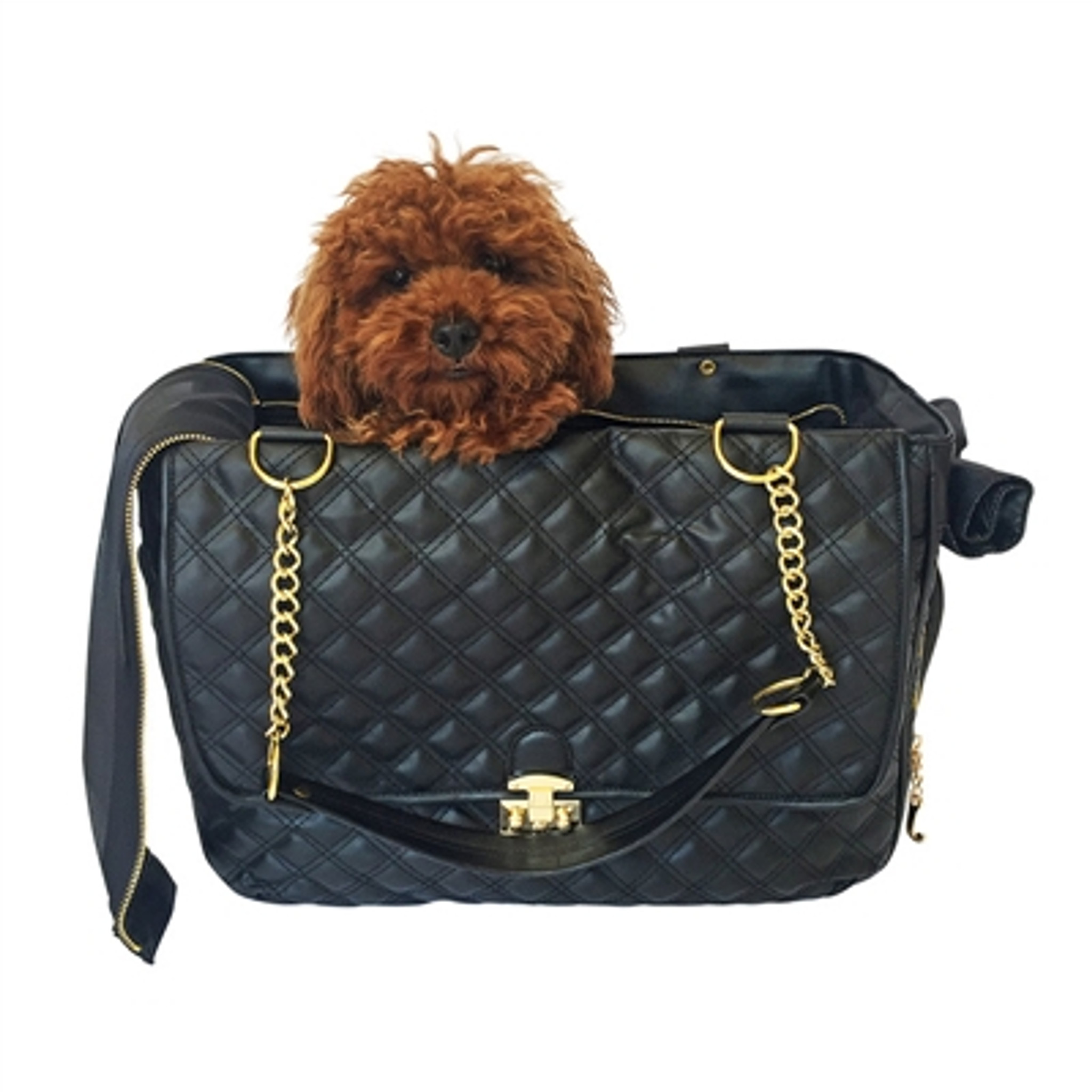 Designer Dog Carriers | Quilted Faux Leather Designer Dog Carrier