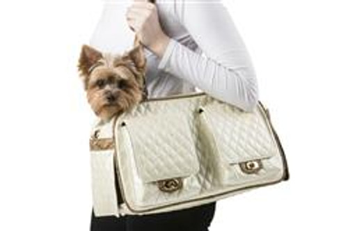 Marlee - Ivory Quilted With Snake carrier