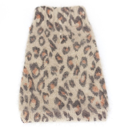 Animal Instincts Mock Neck Angora Blend, Brown Leopard