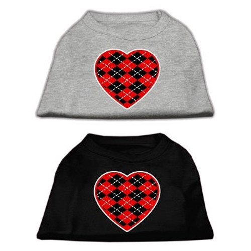 Red Argyle Heart Screen Printed Shirts