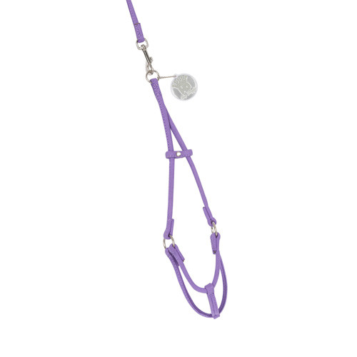 Posh Soft Faux Leather Purple Dog Step-in Harness - Hip Doggie