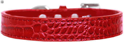 Tulsa Plain Croc Dog Collar