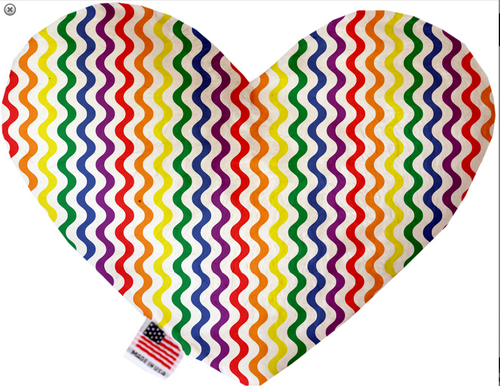 Rainbow Fun Stripes Heart Dog Toy