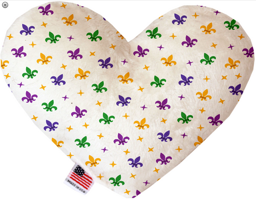 Confetti Fleur de Lis Mardi Gras Heart Dog Toy