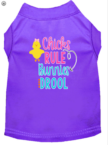 Chicks Rule Screen Print Dog Shirt