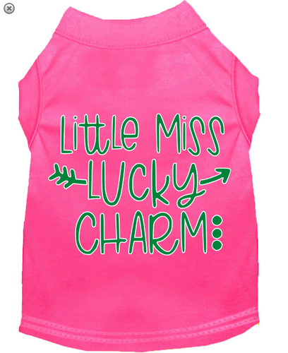 Little Miss Lucky Charm Screen Print Dog Shirt