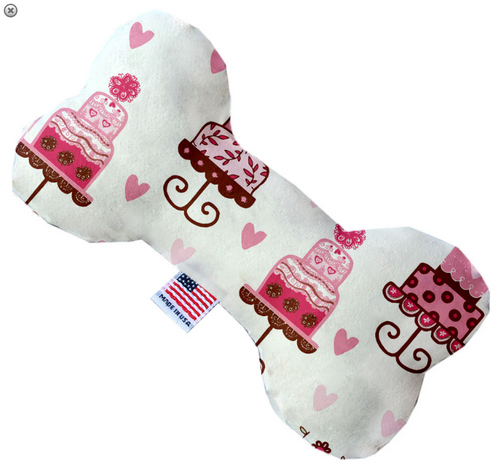 Pink Fancy Cakes Bone Dog Toy