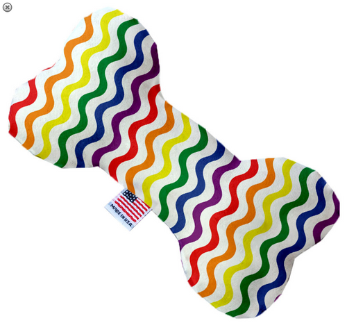 Rainbow Fun Stripes Bone Dog Toy