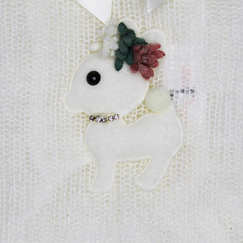 Baby Deer Dog Sweater: Cream