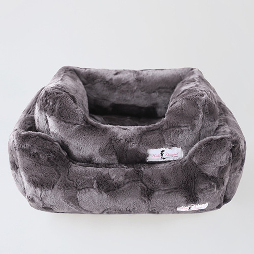 Luxe Dog Bed: Pewter