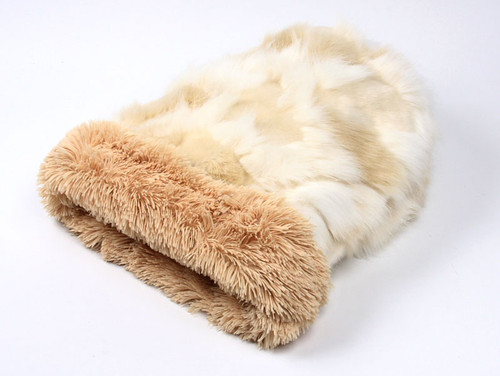 Cream Fox with Camel Shag Cuddle Cup