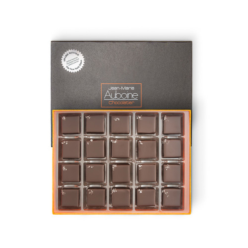 Covered with Putumayo 65% Dark Chocolate and sprinkled with a touch of Sea Salt

Awarded in New York Times 10 Best Chocolate-Covered Salted Caramels