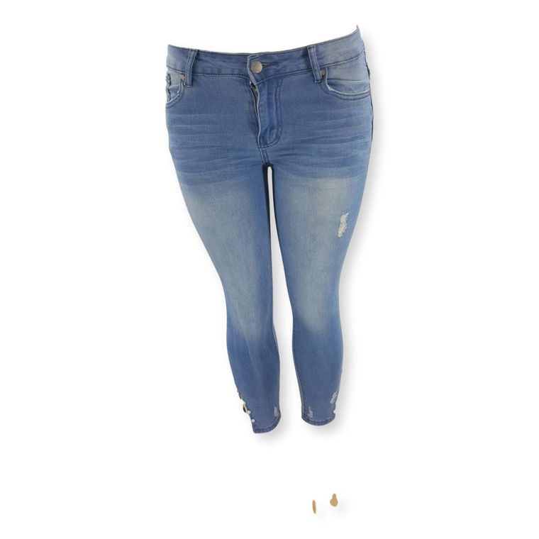 Ankle Length Distressed Skinny Jeans 18-029