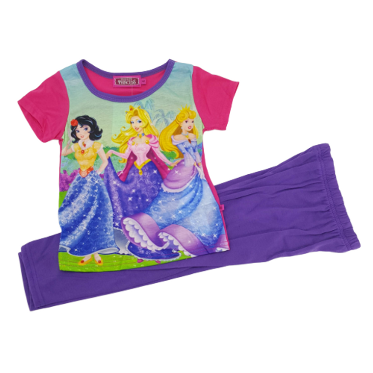 Princess Two Piece Set with Graphic Tee and Bottoms GR-1661