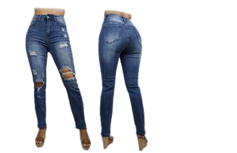 Women's Ankle-Length Distressed Light Wash Skinny Jeans DD25582/8A