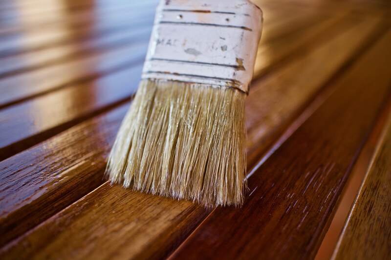 Brush Mineral Oil onto Wood