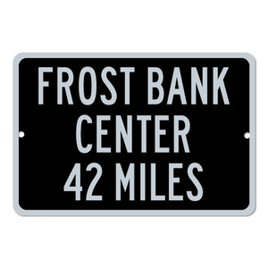 Frost Bank Center Custom Distance Sign - San Antonio Spurs Fan Gift
