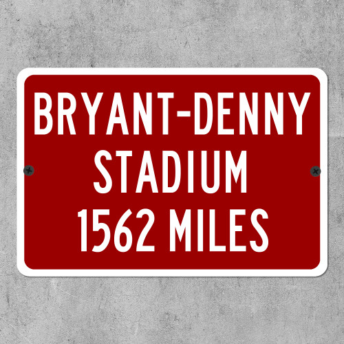 Bryant-Denny Stadium Custom Distance Sign - Alabama Crimson Tide Fan Gift