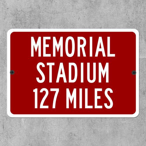 Memorial Stadium Custom Distance Sign - Indiana Hoosiers College Football Fan Gift