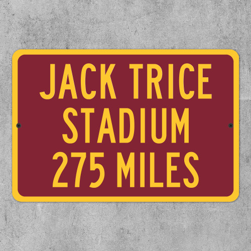 Jack Trice Stadium Custom Distance Sign - Iowa State Cyclones College Football Fan Gift