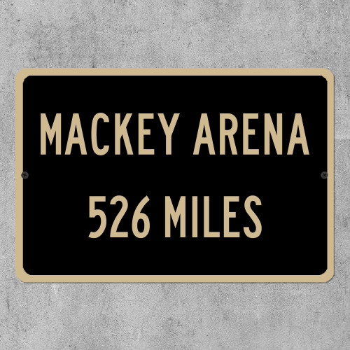 Mackey Arena Custom Distance Sign - Purdue University Boilermakers College Basketball Fan Gift