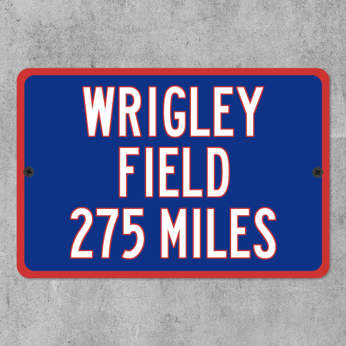 Wrigley Field Custom Distance Sign - Chicago Cubs Baseball Fan Gift