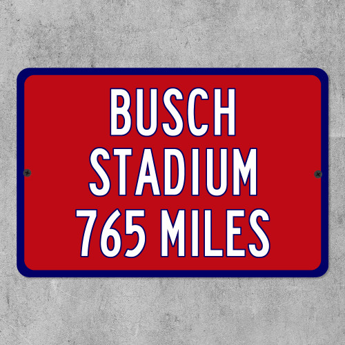 Busch Stadium Custom Distance Sign - St Louis Cardinals Baseball Fan Gift