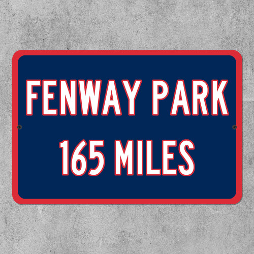 Fenway Park Custom Distance Sign - Boston Red Sox Baseball Fan Gift