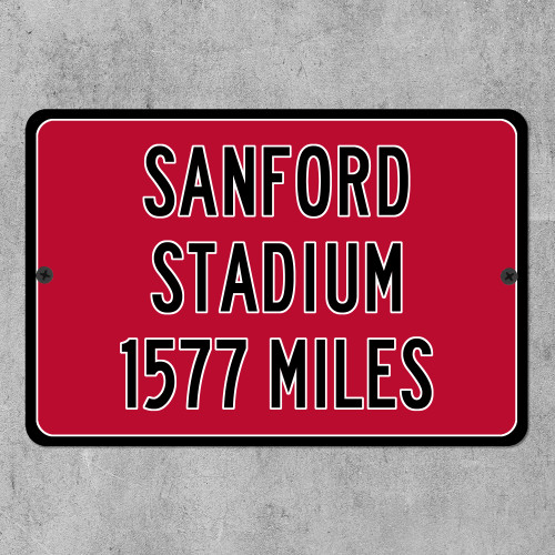 Sanford Stadium Custom Distance Sign - University of Georgia Bulldogs College Football Fan Gift