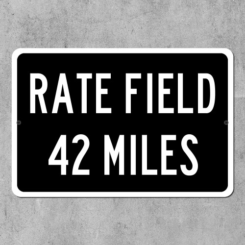 Rate Field Custom Distance Sign - Chicago White Sox Baseball Fan Gift