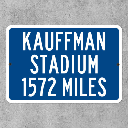Kauffman Stadium Custom Distance Sign - Kansas City Royals Baseball Fan Gift