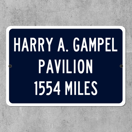 Harry A. Gampel Pavilion Custom Distance Sign - University Of Connecticut UConn Huskies College Basketball Fan Gift