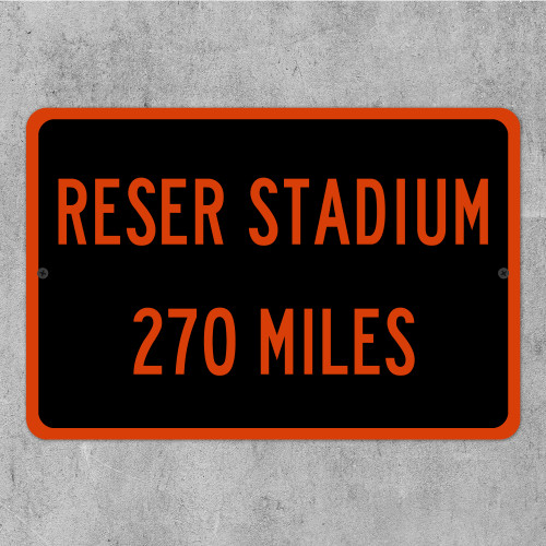 Reser Stadium Custom Distance Sign - Oregon State University Beavers College Football Fan Gift