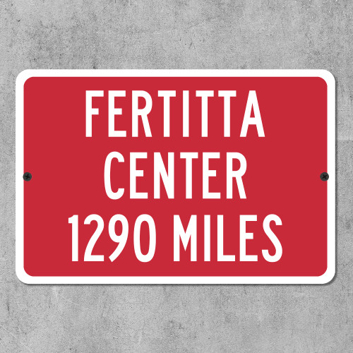 Fertitta Center Custom Distance Sign - University of Houston Cougars College Basketball Fan Gift