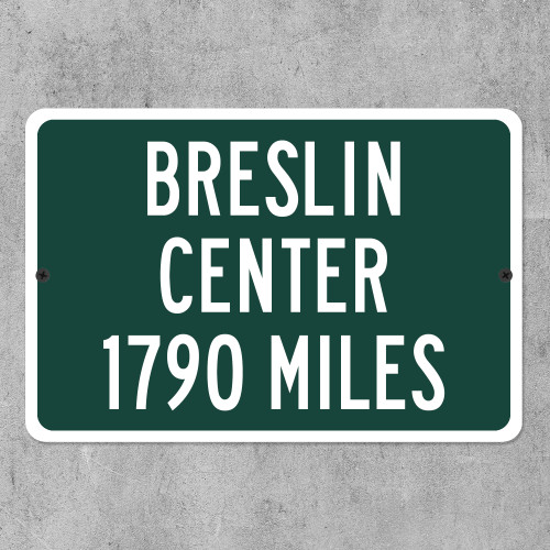 Breslin Center Custom Distance Sign - Michigan State University Spartans College Basketball Fan Gift