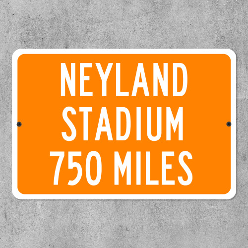 Neyland Stadium Custom Distance Sign - University of Tennessee Volunteers College Football Fan Gift