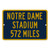 Notre Dame Stadium Custom Distance Sign - Home of the Notre Dame Fight Irish