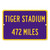 Tiger Stadium Custom Distance Sign - Louisiana State University LSU Fan Tigers Gift